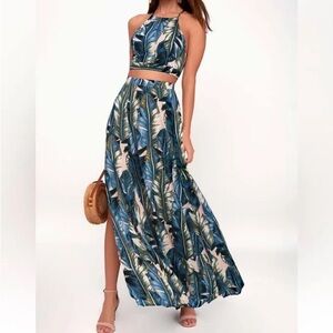 lulu’s two piece skirt and top set